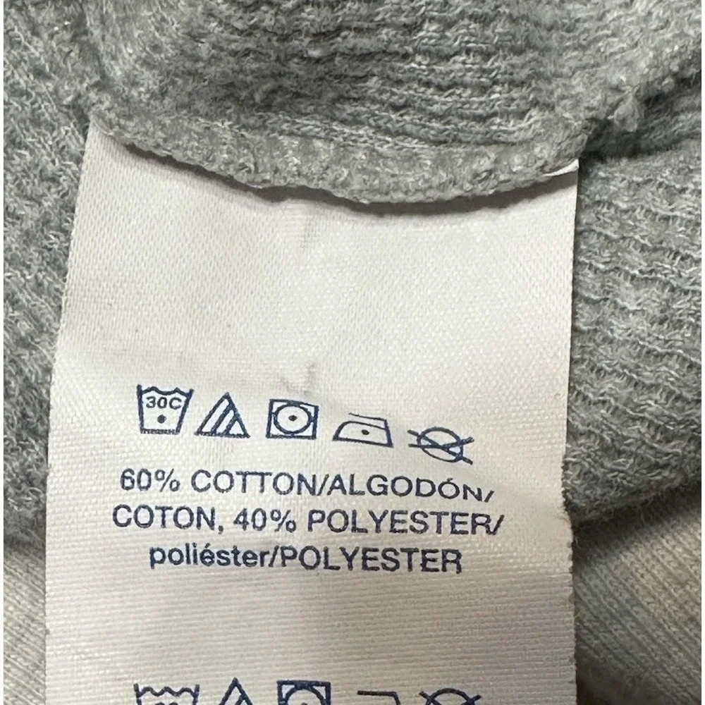 Polo Ralph Lauren Gray Waffle Knit Thermal Sleepwear Cotton Eagle Graphic Sz M